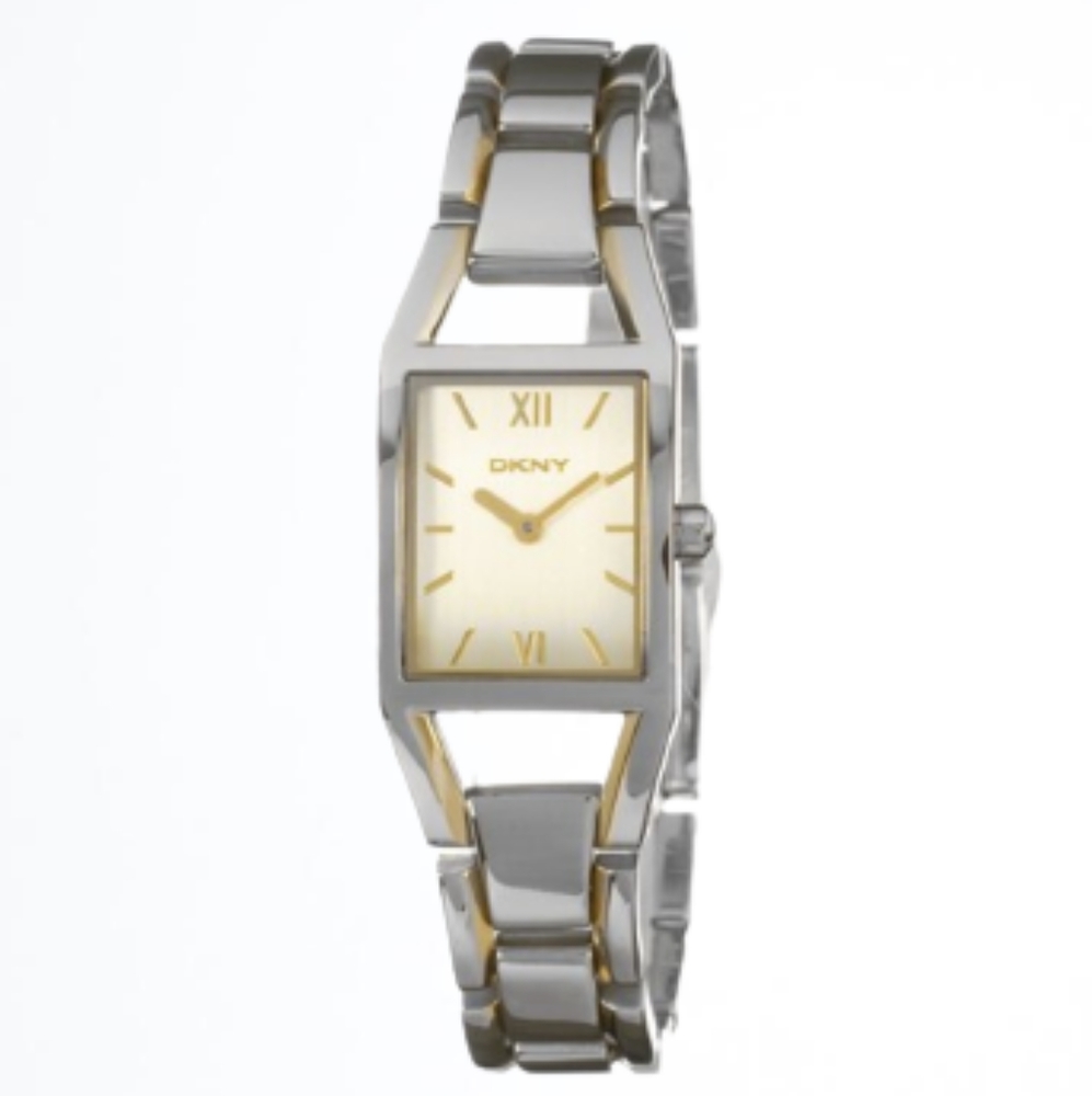 DKNY Two Tone Stainless Steel Bracelet Watch NY-3314 6.5"
